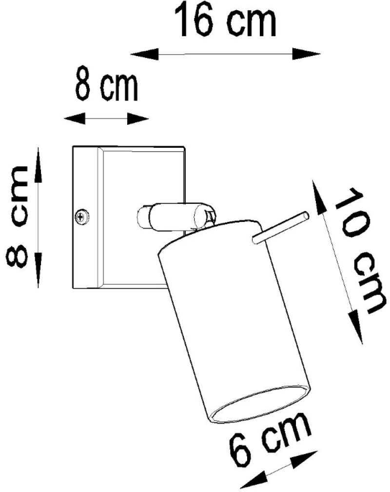 Sollux Φωτιστικό τοίχου Ring 1,ατσάλι,1xGU10/40w