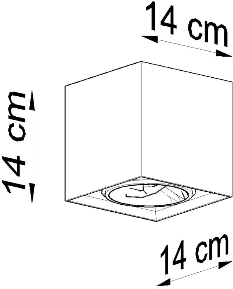 Sollux Φωτιστικό οροφής Valde 1,σκυρόδεμα,1xGU10/40w