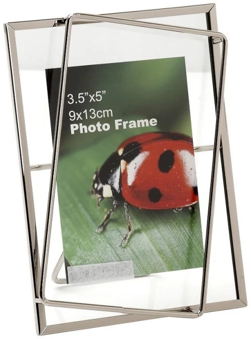 Κορνίζα μεταλλική σε ασημί απόχρωση 10x15 εκ για φωτογραφία 9x13 εκ