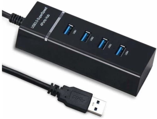 USB Hub 4x USB Black Q-303