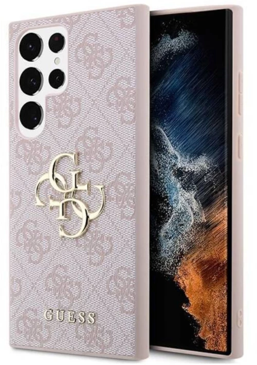 Guess Θήκη PU 4G Metal Logo Samsung Galaxy S24 Ultra Pink