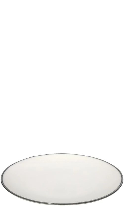 Nautica πιάτο από πορσελάνη ρηχό με γκρι ρίγα σετ των έξι 19 εκ