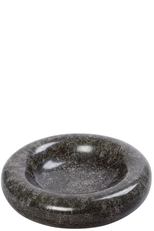 Fusion πιάτο πήλινο πράσινο με γκρι σετ τριών τεμαχίων 16.5x5 εκ