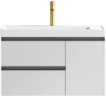 ΣΕΤ ΠΑΓΚΟΥ SARON 80cm PLYWOOD χρ.LIGHT GREY S3BSAR080LGR