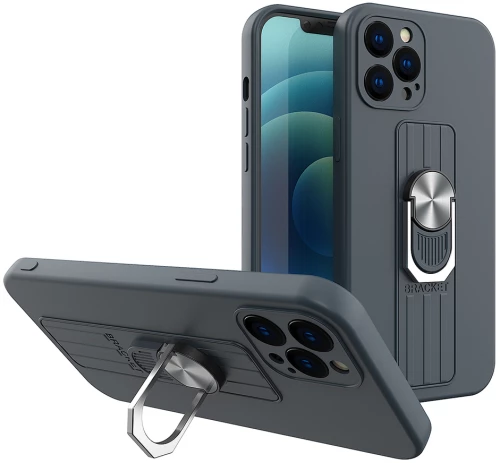 TechWave Ring Silicone case for iPhone 12 Pro Max navy blue