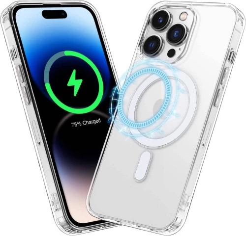TechWave Magsafe Clear case for iPhone 15 Pro Max transparent