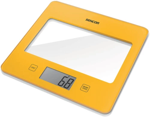 Ζυγαριά Κουζίνας 5kg UltraSlim Glass Sencor SKS 5036YL Κίτρινο