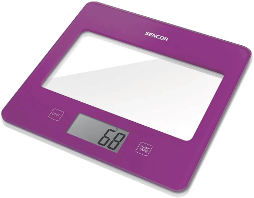 Ζυγαριά Κουζίνας 5kg UltraSlim Glass Sencor SKS 5035VT Μωβ