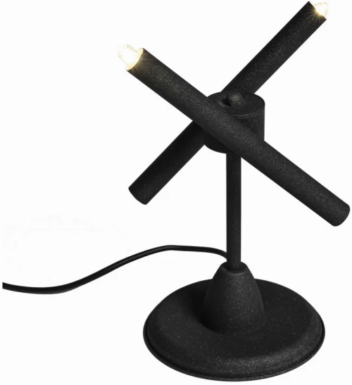 Axon μεταλλικό επιτραπέζιο φωτιστικό σε μαύρο χρώμα με δύο λαμπτήρες 20x28 εκ