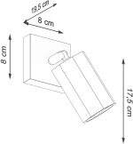 Sollux Φωτιστικό τοίχου Zake 1,ξύλο,1xGU10/40w