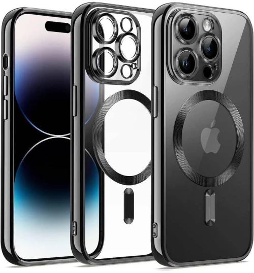 TechWave Magsafe Clear case for iPhone 15 Pro Max black