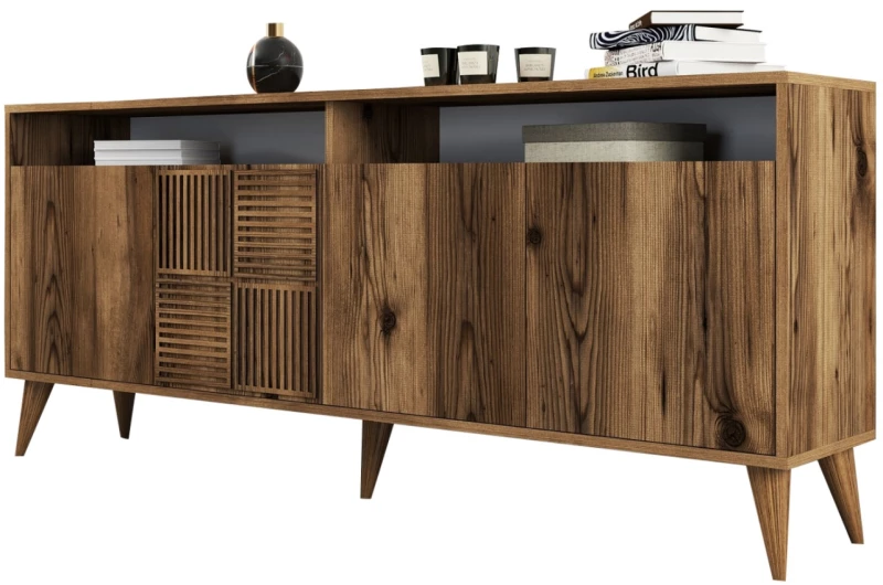 ΜΠΟΥΦΕΣ ΜΕΛΑΜΙΝΗΣ ΚΑΡΥΔΙ HM9431.04 180x35x78.6Υεκ. (1 Τεμμάχια)