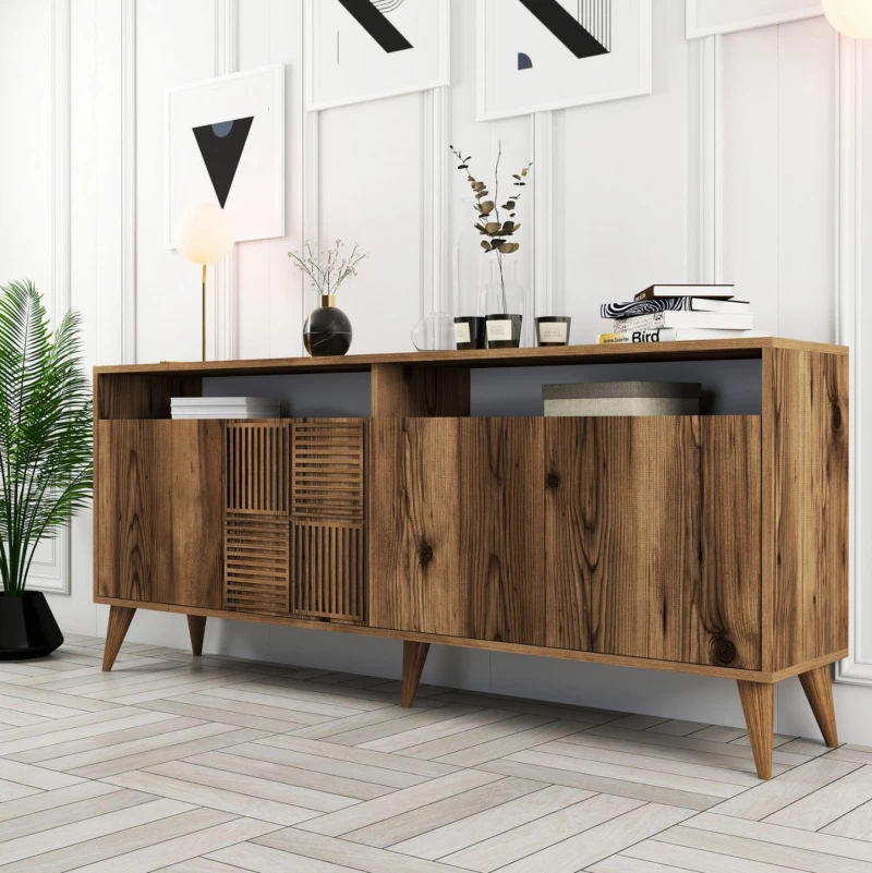 ΜΠΟΥΦΕΣ ΜΕΛΑΜΙΝΗΣ ΚΑΡΥΔΙ HM9431.04 180x35x78.6Υεκ. (1 Τεμμάχια)