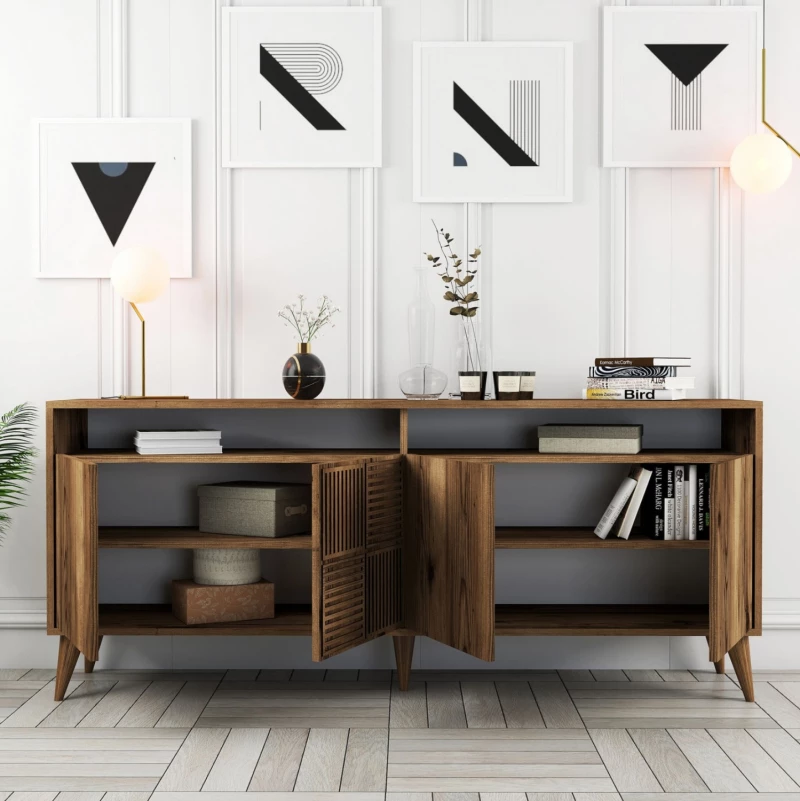 ΜΠΟΥΦΕΣ ΜΕΛΑΜΙΝΗΣ ΚΑΡΥΔΙ HM9431.04 180x35x78.6Υεκ. (1 Τεμμάχια)