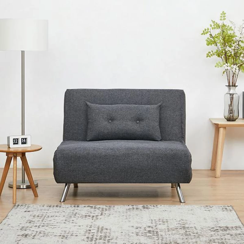 Nextdeco πολυθρόνα-κρεβάτι Berlin σκούρο γκρι Υ92x100x91εκ.  τμχ.