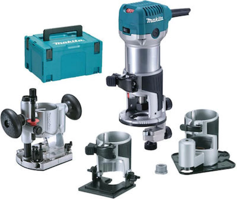 MAKITA - RT0702CX3J Κουρευτικό Ρούτερ με 4 Βάσεις 710watt