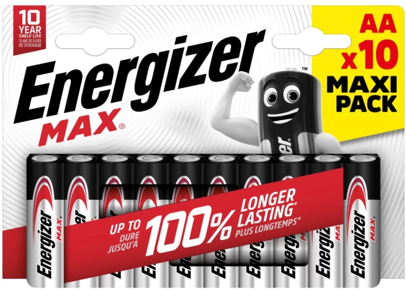 ENERGIZER BATTERIES MAX AA LR6 10 PCS ECO