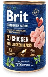 BRIT Premium By Nature Chicken and Hearts - wet dog food - 400 g