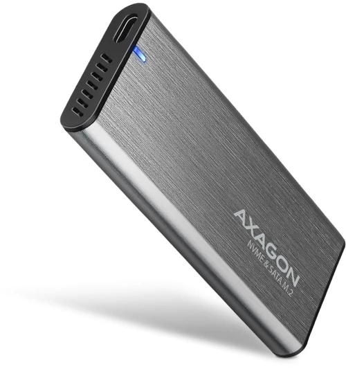 AXAGON EEM2-SG2 RAW BOX External Case for M.2 SSDs USB-C 3.2 Gen 2 - silver