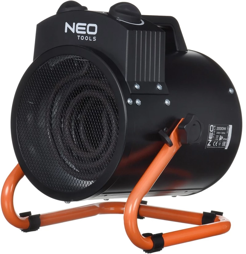 NEO TOOLS 90-067 electric space heater Stainless steel 2000 W IPX4 Black