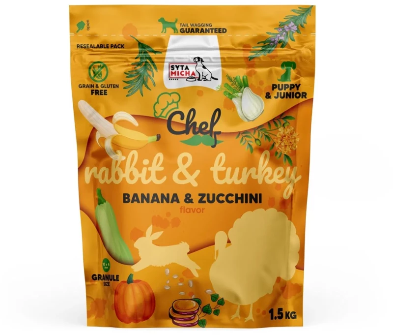 SYTA MICHA Chef rabbit with turkey junior - dry dog food - 1.5kg