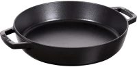 Staub Cast Iron Frying Pan with Two Handles - 26 cm, Black