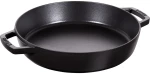 Staub Cast Iron Frying Pan with Two Handles - 26 cm, Black