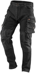 DENIM work trousers, black, size M