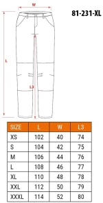 PREMIUM work trousers, 4 way stretch, size XL