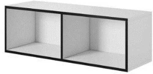 Cama open storage cabinet ROCO RO2 112/37/37 white/black