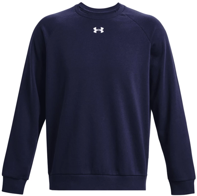 Under Armour Men's Rival Fleece Crew Sweatshirt Navy Blue 1379755 410