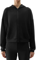 Women's sweatshirt 4F F1002 deep black 4FWSS24TSWSF1002 20S L