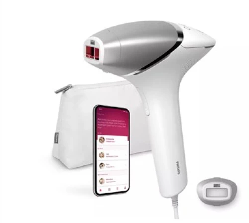 Lumea IPL 8000 Series Hair Removal Device with SenseIQ | BRI940/00 | Bulb lifetime (flashes) 450.000 | Number of power levels 5 | White/Silver