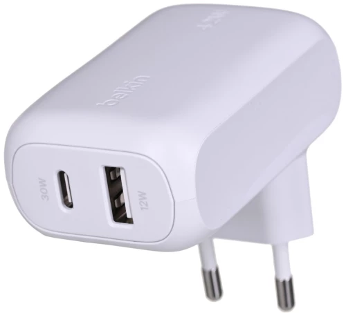 BOOSTCHARGE 42W - 30W USB-C PD/PPS + 12W USB-A DUAL WALL CHARGE