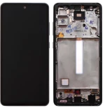 Οθόνη με Touch Screen & Μπροστινή Πρόσοψη Samsung A525F Galaxy A52/ A526B Galaxy A52 5G Μαύρο (Original)