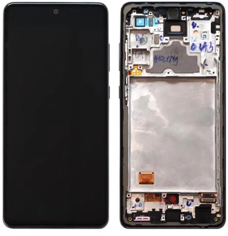 Οθόνη με Touch Screen, Μπροστινή Πρόσοψη Samsung A725F Galaxy A72 4G/ A726B Galaxy A72 5G Μαύρο (Original)