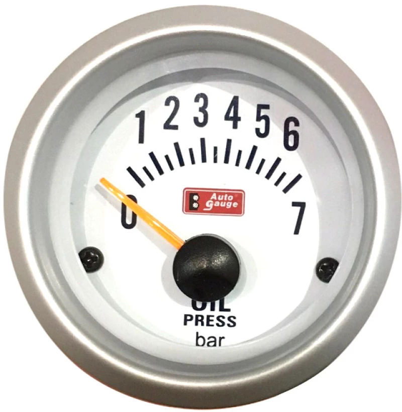 Όργανο Πίεσης Λαδιού Auto Gauge Λευκό 52mm 15912