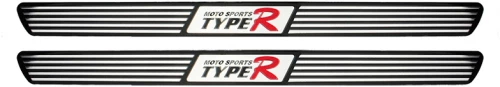 Διακοσμητικά Εσωτερικά Μασπιέ Πόρτας Universal 48cm Type-R Μαύρο / Χρώμιο 2 Τεμάχια