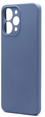 Θήκη Liquid Silicon inos Xiaomi Redmi 12 L-Cover Ματ Γκρι-Μπλε