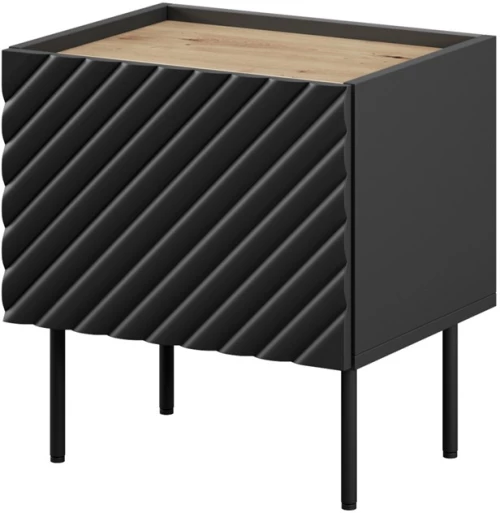ONDA bedside table 2 pcs. 50x40x54 black