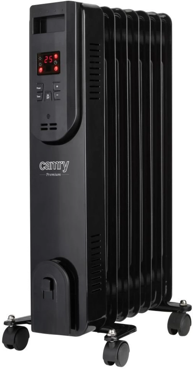 Electric oil heater with remote control CAMRY CR 7812, 7 ribs, 1500 W black