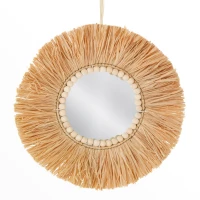 BOHO ΚΑΘΡΕΠΤΗΣ ΜΕ RAFFIA Φ40ΕΚ