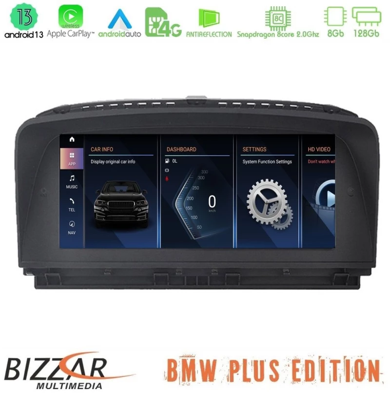 Bizzar Plus Edition BMW 7er E65/66 Android13 8Core (8+128GB) Navigation Multimedia 8.8″ Black Panel