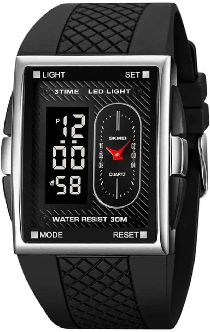 Ψηφιακό/αναλογικό ρολόι χειρός – Skmei - 2213 - Black/Silver/Black