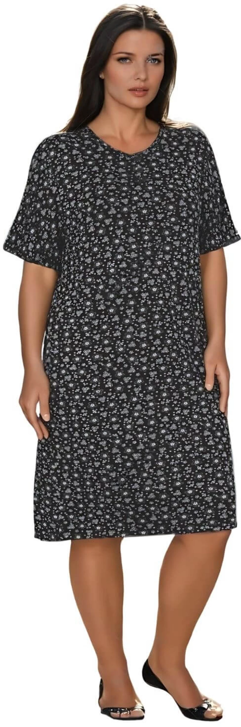 Φόρεμα Homewear Κοντό Μανίκι L5188 - ΠΟΛΥΧΡΩΜΟ