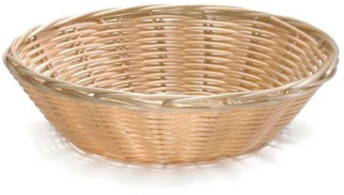 Ψωμιέρα Στρογγυλή Polywicker Καφέ Ανοιχτό - Διανομική 24-06-000.