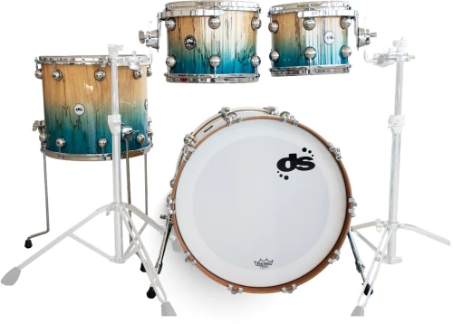 DS Drum Rebel Custom Exotic - Fossil Beech to Water Green Fade