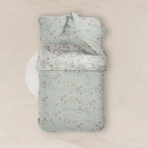 Σεντόνια Εμπριμέ Σετ Jasmine Υπέρδιπλα Βεραμάν (2) 240 x 260 cm + (2) 50 x 70 cm