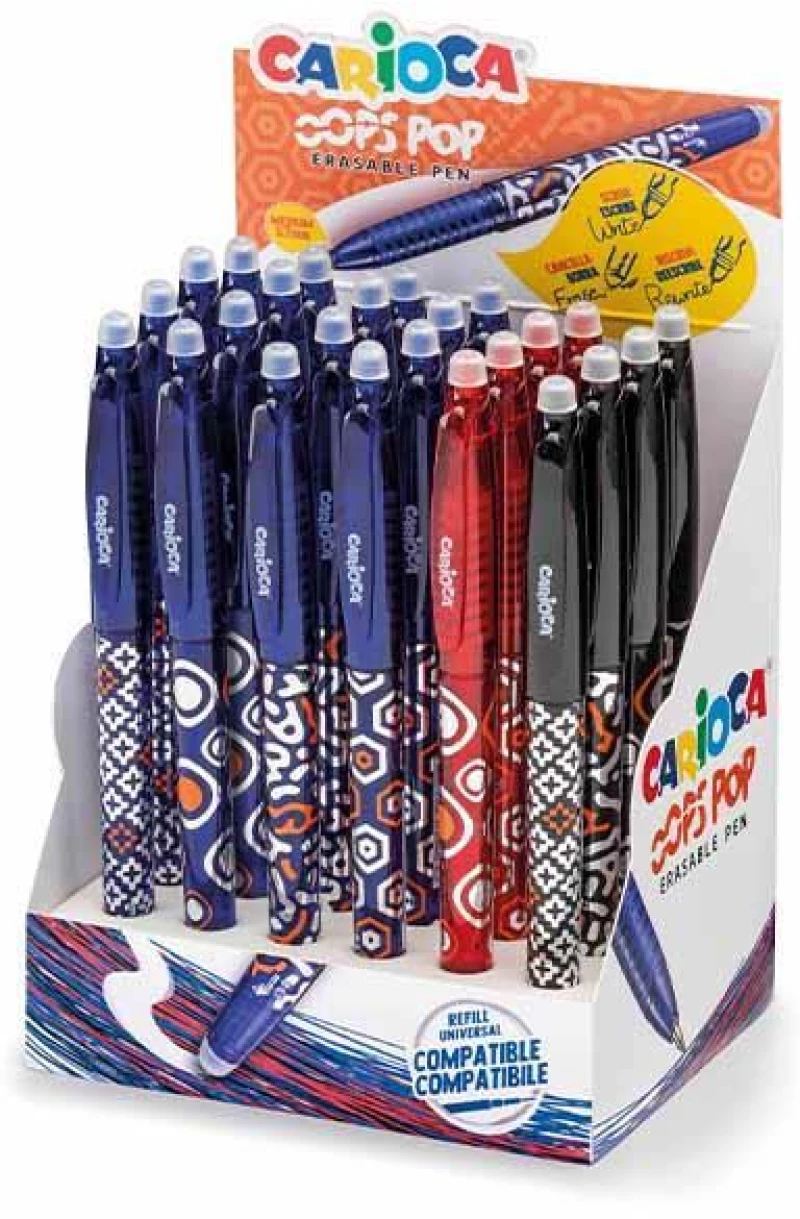 441743 CARIOCA OOPS ΣΤΥΛΟ ERASABLE 0,7MM ΣΕ 3 ΧΡΩΜΑΤΑ ΤΕΜ