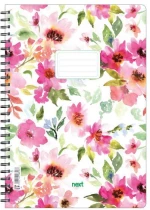 442166 NEXT TRENDS FLOWERS ΤΕΤΡΑΔΙΟ ΣΠΙΡΑΛ 21X29ΕΚ. 2ΘΕΜ., 70Φ. ΤΕΜ